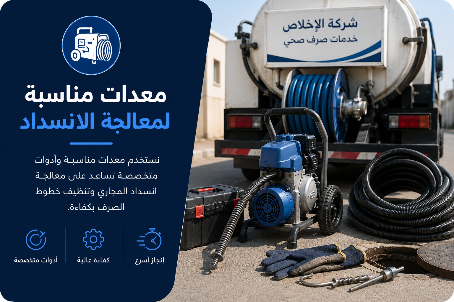 معدات مناسبة لمعالجة الانسداد